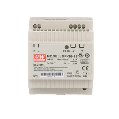 Mean Well Dr 30 12 Power Supply Ac Dc 12v 2 5a 115 264v In Enclosed Din Rail Mount 30w Dr Series Allied Electronics Automation