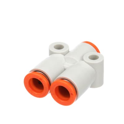 Pack of 10 1/4 Tube OD SMC KQ2U07-00A PBT Push-to-Connect Tube Fitting Union Wye 
