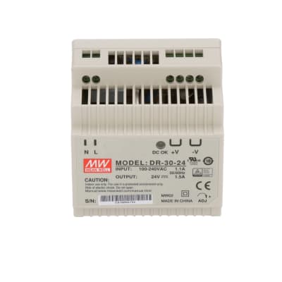 Mean Well Dr 30 24 Power Supply Ac Dc 24v 1 5a 115 264v In Enclosed Din Rail Mount 36w Dr Series Allied Electronics Automation