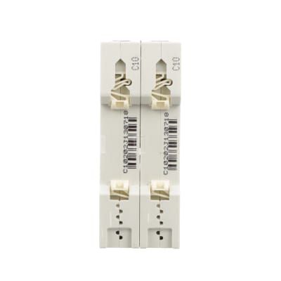 DIN Rail Mounted 10 Ampere Maximum Siemens 5SY42108 Supplementary Protector Tripping Characteristic D 2 Pole Breaker UL 1077 Rated 