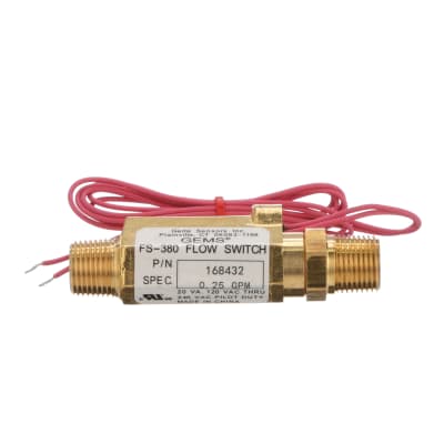 GEMS Sensors, Inc - 168432 - Switch, Flow, FS-380 Series, 0.25GPM, 107BAR,  3⁄8" NPT, Brass - Allied Electronics & Automation, part of RS Group