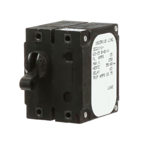 Sensata - Airpax - IEG11-1-63-15.0-01-V - Circuit Breaker 2 Pole 250VAC