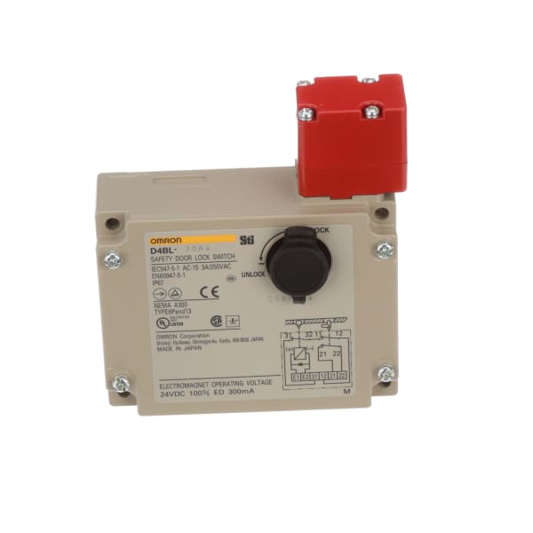 Omron Automation - D4BL-2DRA - Mechanical Interlock Switch, 24 VDC, 2NC ...