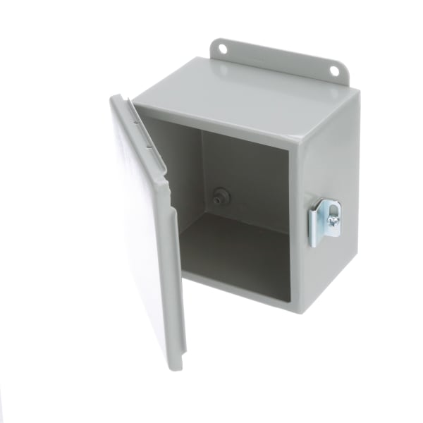 nVent HOFFMAN A606CH Junction Box,Panel Mount,Steel,Gray,6x6x4 In