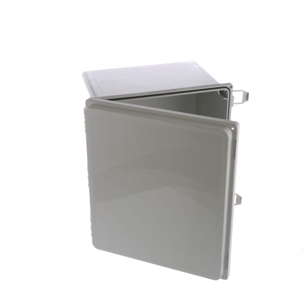 nVent HOFFMAN A14128PHC Junction Box,Polyester,Hinged,Clamp,Gray,14