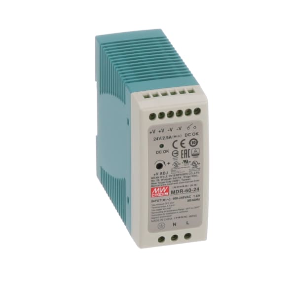 MEAN WELL MDR6024 Power Supply,ACDC,24V,2.5A,100