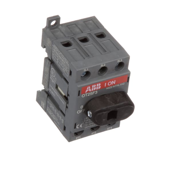 ABB OT25F3 NonFused Disconnect switch 30A 3 Poles 600VAC, DIN Rail / Panel Mount, UL508