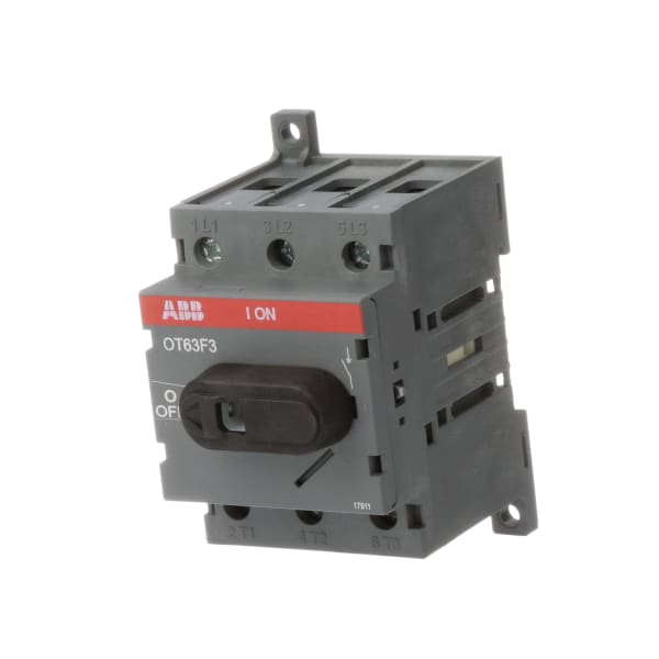 ABB OT63F3 NonFusible Disconnect Switch, 60 A, 3 Pole, Din Rail or