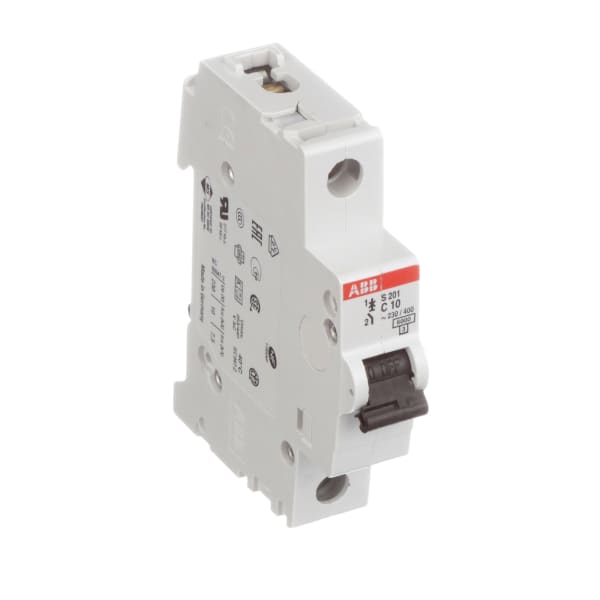 ABB - S201-C10 - Circuit Breaker, Supplementary, C Curve, 1-Pole, 10A ...