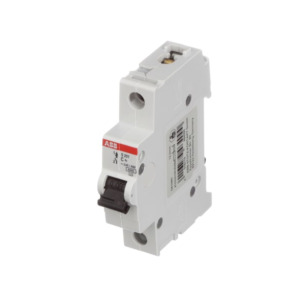 ABB - S201-C6 - Circuit Breaker, Supplementary, C Curve, 1-Pole, 6A ...