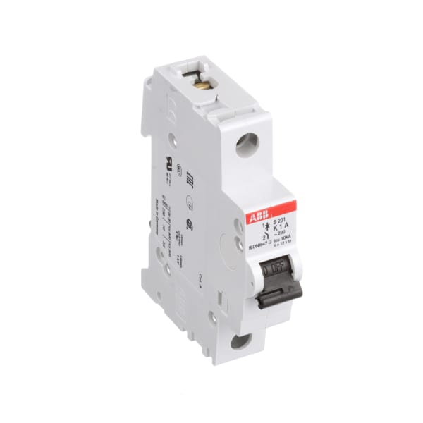 ABB - S201-K1 - Circuit Breaker, Supplementary, K Curve, 1-Pole, 1A ...