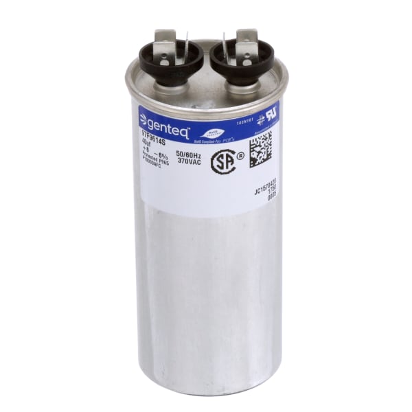 Genteq 97F9614 Capacitor, Polypro Metallized, 40 uF, Tol 6, 370 AC