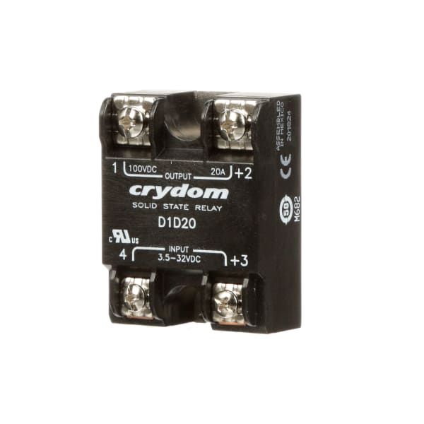 Sensata Crydom D1D20 Solid State Relay, 3.532 VDC, SPSTNO, 20A