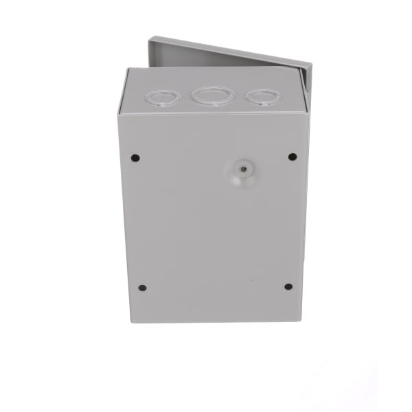 Bud Industries JBH4956KO Junction Box,Wallmount,Steel,Gray,8x6x4