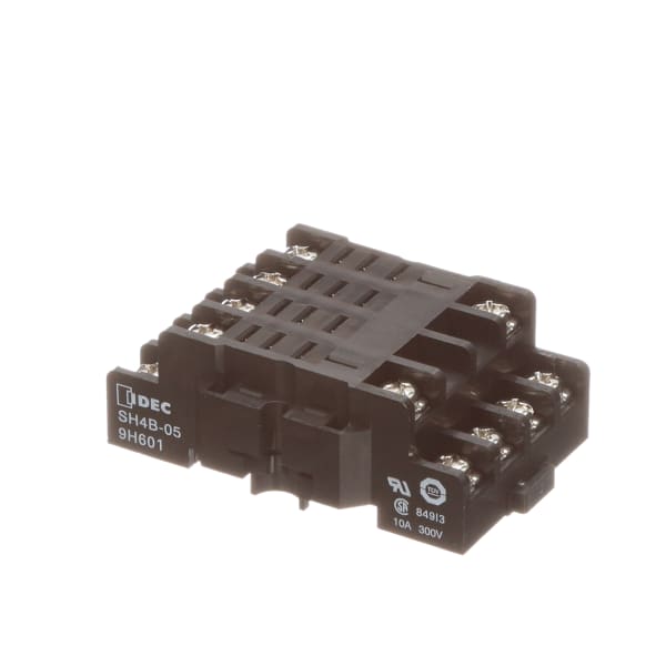 IDEC Corporation - SH4B-05 - Relay Socket, 14 Pin, 4 Pole, DIN Rail, 10 ...