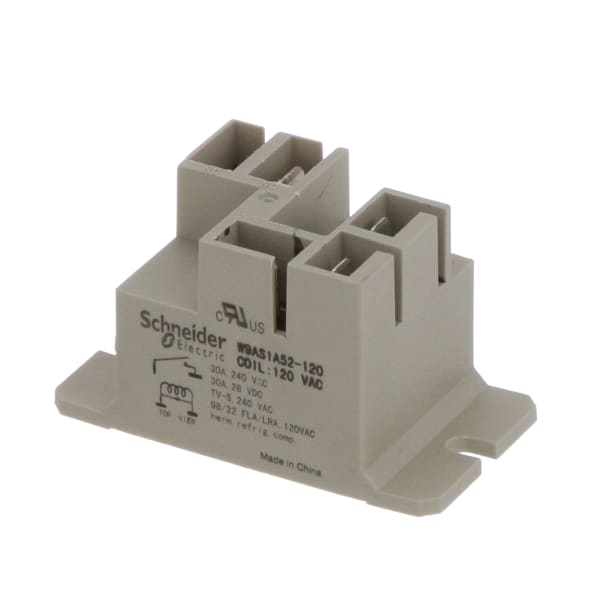 Schneider Electric/Legacy Relays 9AS1A52120 Power Relay, Epoxy Sealed, SPSTNO, 30A, 120VAC