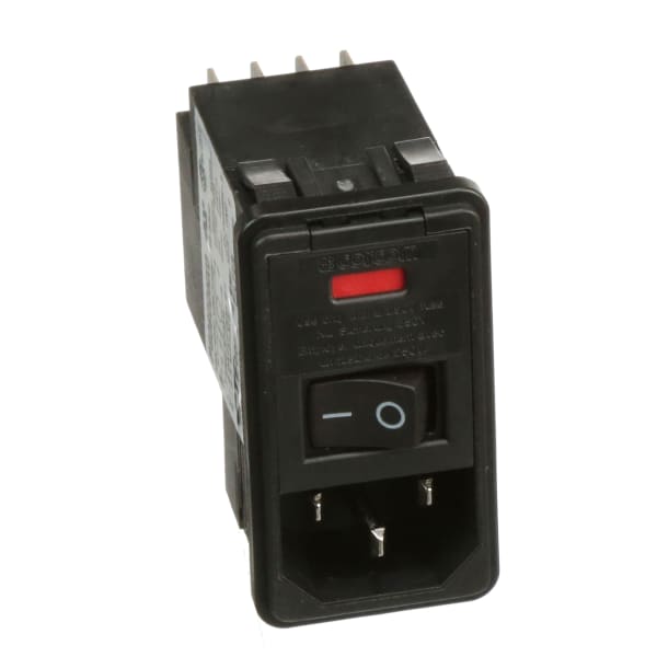 TE Connectivity PS0S0DHX0 Power Entry Module Receptacle, 10A, 120VAC, Panel MountSnap In