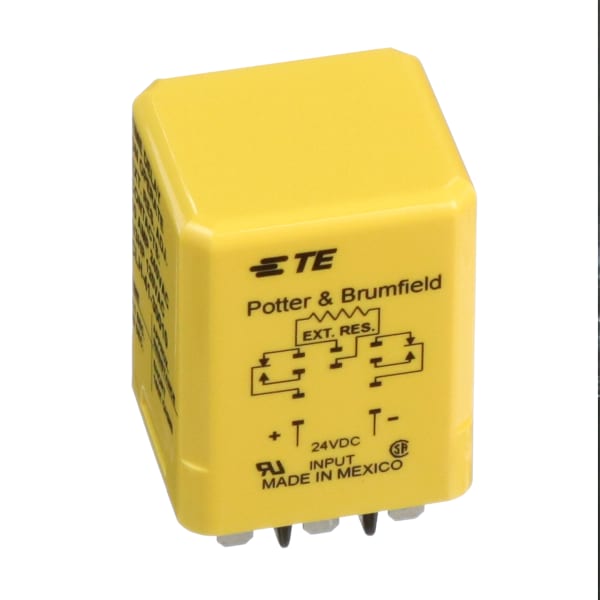 TE Connectivity CLH4130010 Relay,Time Delay,On Operate,DPDT,24VDC