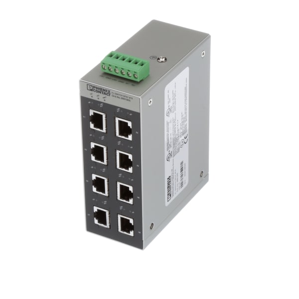 Phoenix Contact - 2891005 - Ethernet Switches, 8 Port, Unmanaged, 24 VDC, FL Switch SFN/SFNT