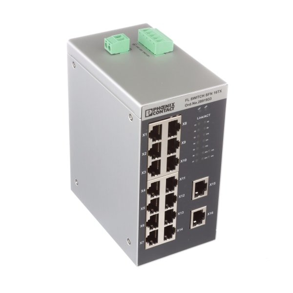 Phoenix Contact 2891933 Industrial Switch, 16 Port