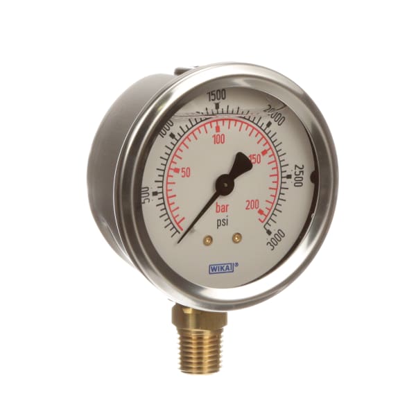 Wika Instruments 9692105 Pressure Gauge, 0/3000 psi