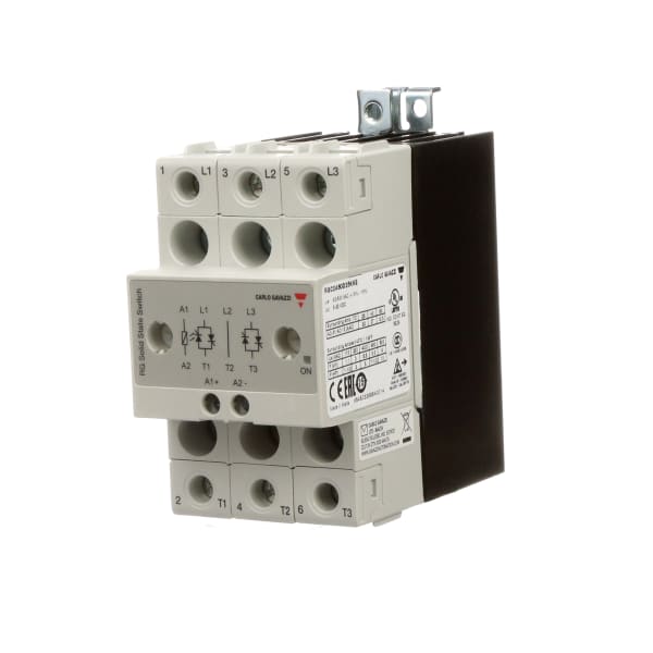 Carlo Gavazzi, Inc. RGC2A60D25KKE Contactor, Solid State, 2 Phase, 2 x 27A, 532VDC Control