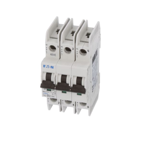 Eaton Cutler Hammer FAZC5/3NA Miniature Circuit Breakers, T/M