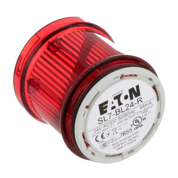 Eaton Cutler Hammer SL7BL24R Red Led Beacon, Flashing Light