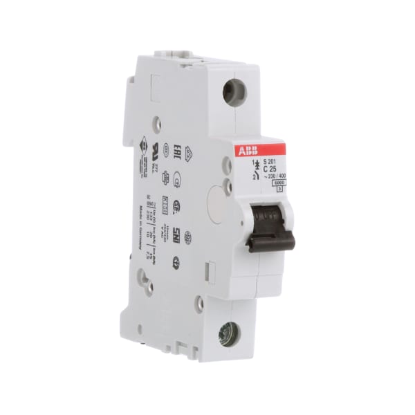 ABB - S201-C25 - Circuit Breaker; 1-P; C Curve; 25A; 6kA; 480Y/277VAC ...