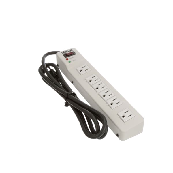 Tripp Lite TLM626 Safety Surge Protector, 120V, Right Angle, 6