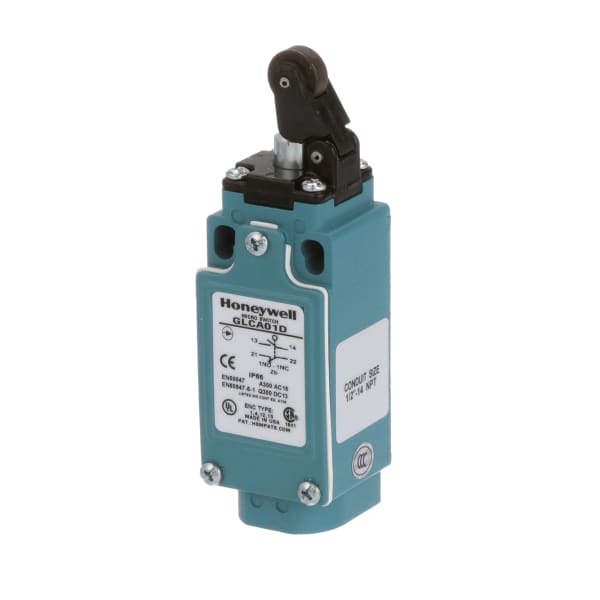 Honeywell - GLCA01D - IP67 Snap Action Limit Switch, Roller Lever, Zinc ...