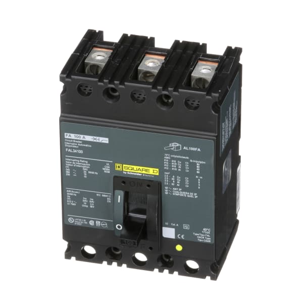 Square D FAL34100 Molded Case Circuit Breakers 3 Pole 100A Thermal