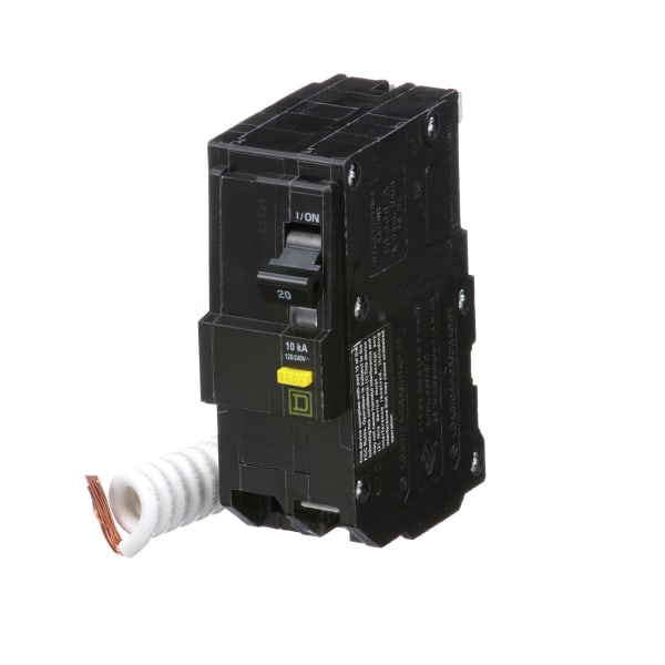 Square D - QO220GFI - Miniature Circuit Breaker, 20A, 1P, 120/240V ...