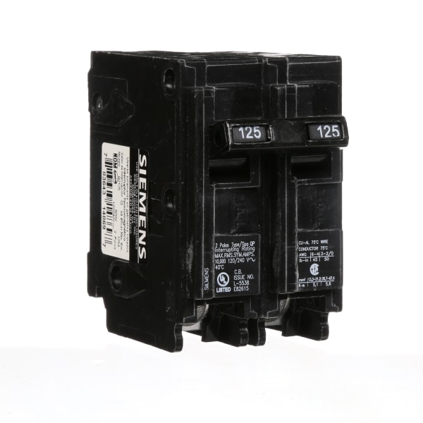 Siemens - Q2125 - Circuit Breaker 125A 2 Pole 120/240V 10KA QP - Allied