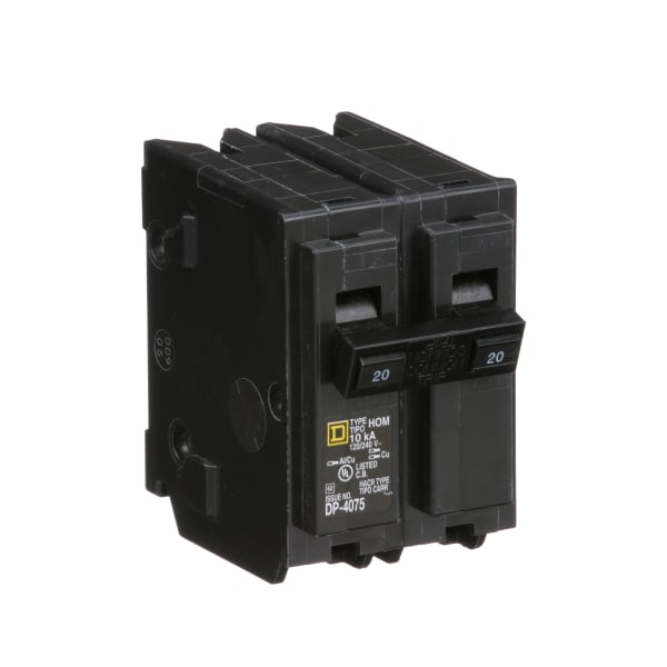 Square D - HOM220 - MINIATURE CIRCUIT BREAKER 120/240V 20A - Allied