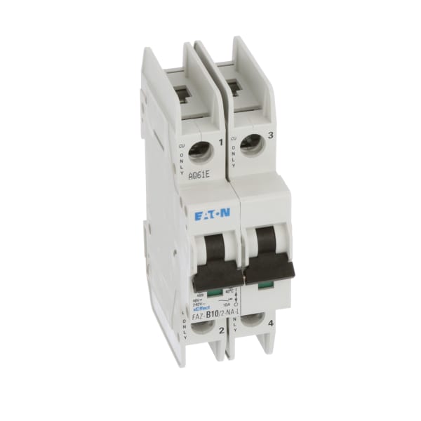 Eaton Cutler Hammer FAZB10/2NAL Circuit Breaker, FAZ, B Curve, 2 Pole, 10A, 240 VAC