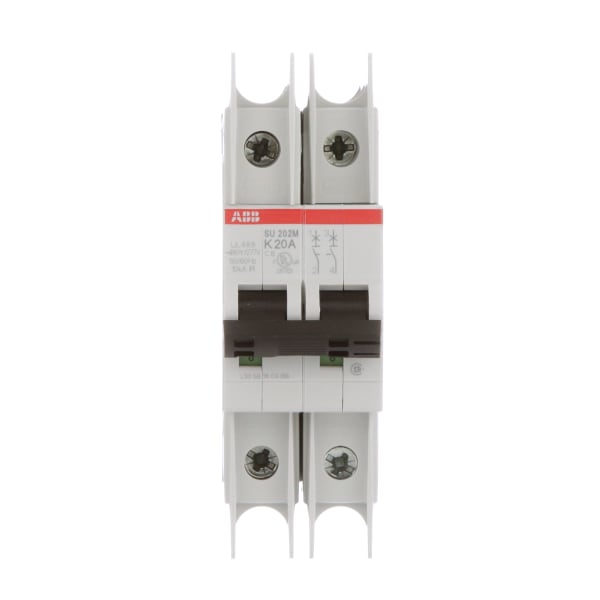 ABB SU202MK20 Miniature Circuit Breaker, Trip Curve K, 20 Amp, 2