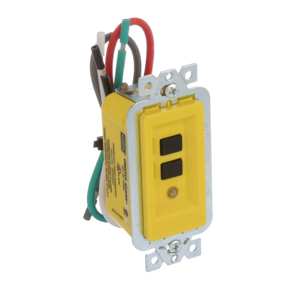 Hubbell Wiring DeviceKellems GFM20 GFCI Module, Manual Set, 20A, 120V, Yellow, 2 Pole