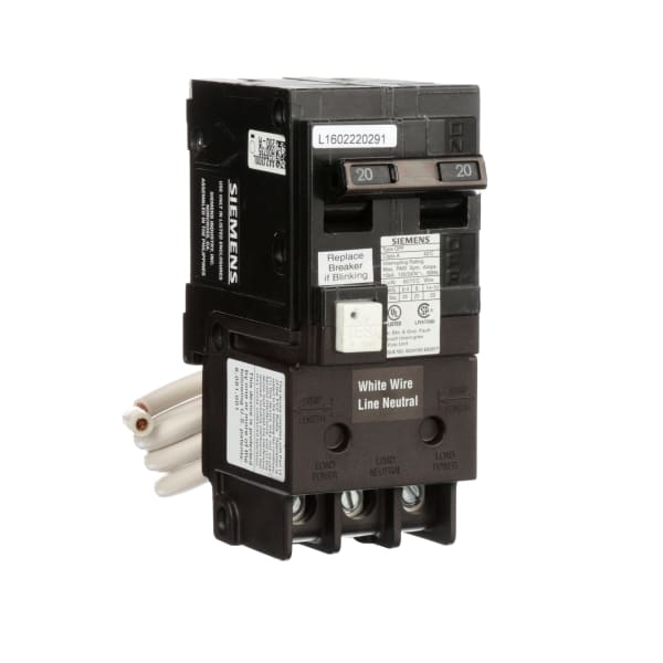 Siemens - QF220A - Circuit Breaker QPF2 GFCI 5mA 2P 240V ...