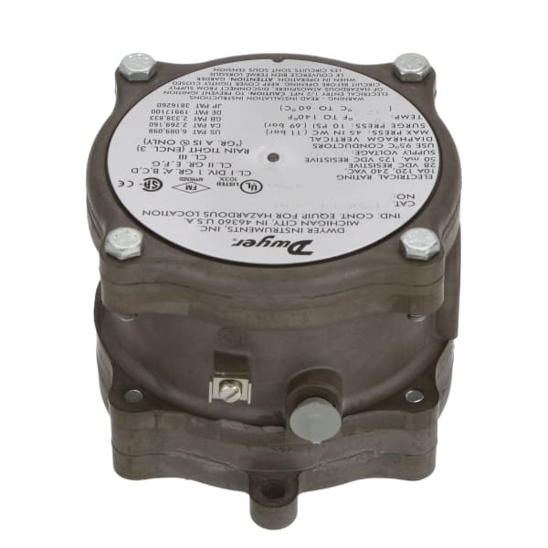 Dwyer Instruments - 1950G-1-B-24-NA - Differential Pressure Switch ...