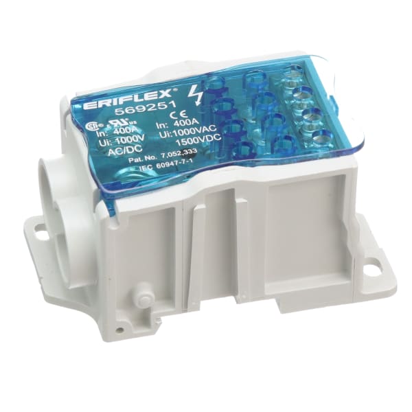 ERIFLEX 569251 Distribution Block; 1Pole; 400A IEC; 400A; 2 Cables
