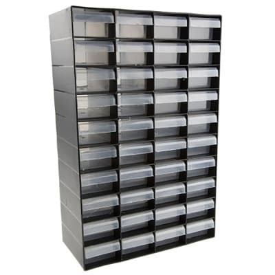 Rs Pro By Allied 8776812 40 Drawer Black Plastic Parts Storage