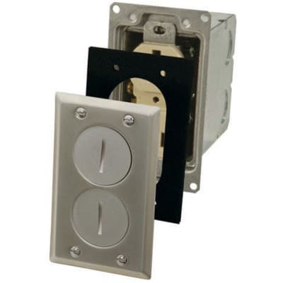 Raco 6500ni 5 Duplex Floor Box 15a 125v Complete Nickel