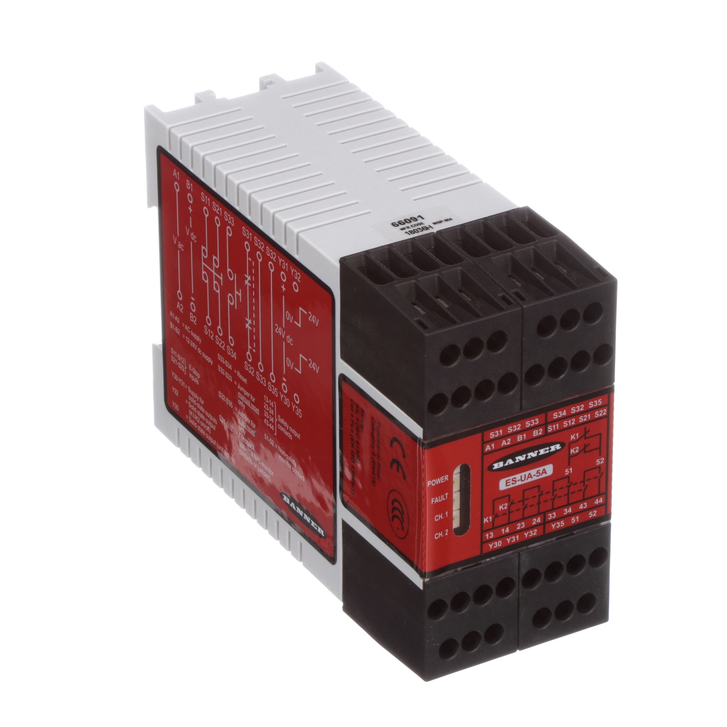 Banner Engineering Es Ua 5a Safety Relay E Stop Module