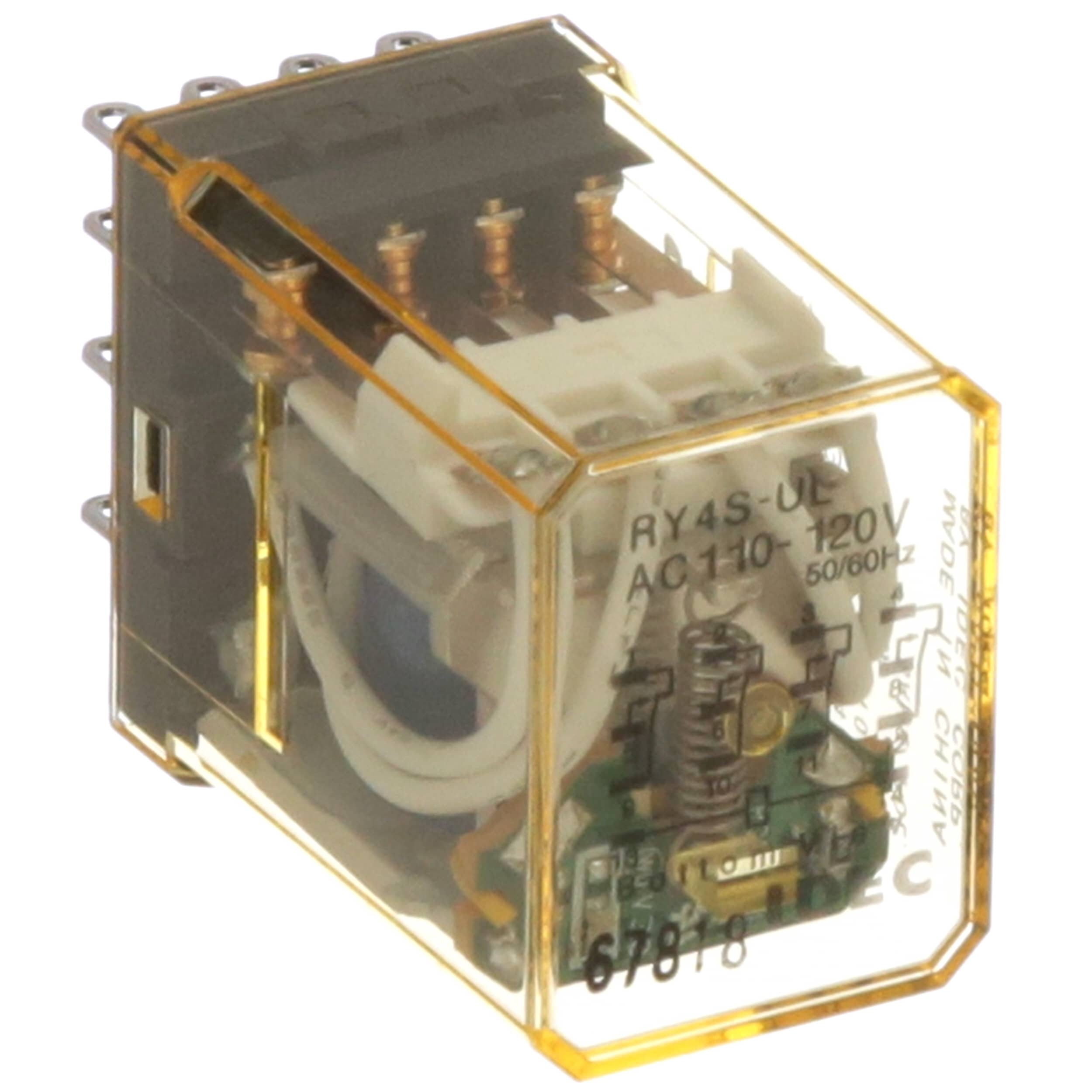 IDEC Corporation - RY4S-ULAC110-120V - Relay; E-Mech; GenPurp; 4PDT; Cur-Rtg5A; Ctrl-V110-120AC; Vol-Rtg 240AC; Plug-In/Solder - Allied Electronics & ...