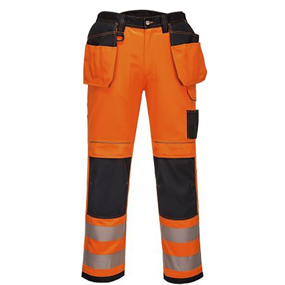 Orange/Navy Portwest TX51ONRM Lyon Hi-Vis Trouser Regular Size: Medium