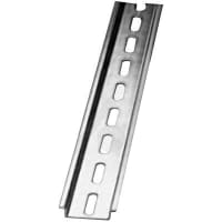 1m Length x 35mm Width x 7.5mm Height Slotted Design Steel DIN Mounting Rail