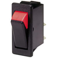 ROCKER 20A BLACK Arcolectric C1350AABB SWITCH HIGH INRUSH; DPST; ON-OFF QC; ACTUATOR 250VAC; 0.25 IN 