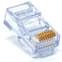 Connector EZ-RJ45, Cat 5e, Straight, Crimp, Modular Plug, 100 Per Box PLATINUM TOOLS/NSI INDUSTRIES 100003B