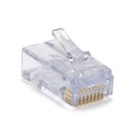 EZ-RJ45 CAT6 Connector, 23-24 AWG, Gold Plated, UL Listed, Clear, EZ Series PLATINUM TOOLS/NSI INDUSTRIES 100010B